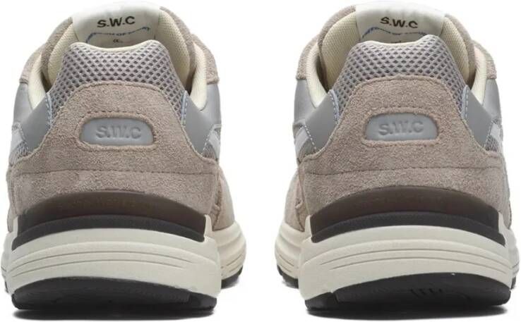 S.w.c. Stepney Workers Club Grijze Suède Mesh Sneakers met S-Strike Gray Heren