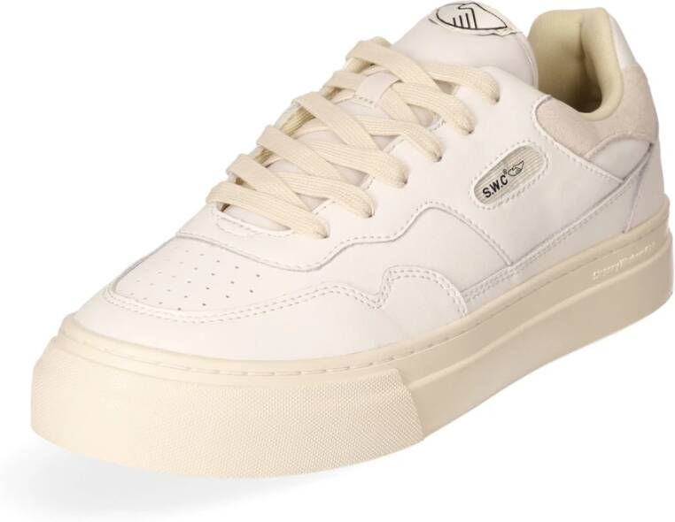 S.w.c. Stepney Workers Club Leren Sneaker met Sportief Voetbed White Heren