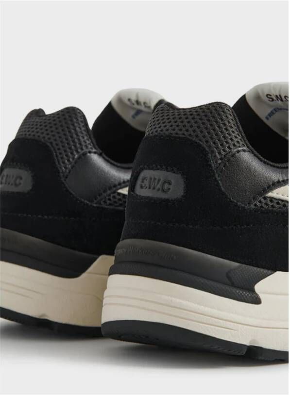 S.w.c. Stepney Workers Club Suede Mix Sneakers Black Heren