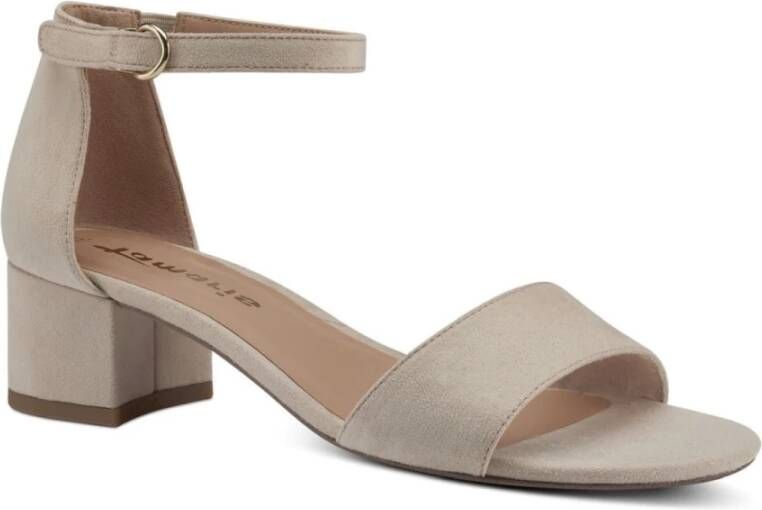 tamaris Beige Elegante Platte Sandalen voor Vrouwen Beige Dames