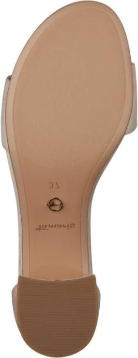 tamaris Beige Elegante Platte Sandalen voor Vrouwen Beige Dames