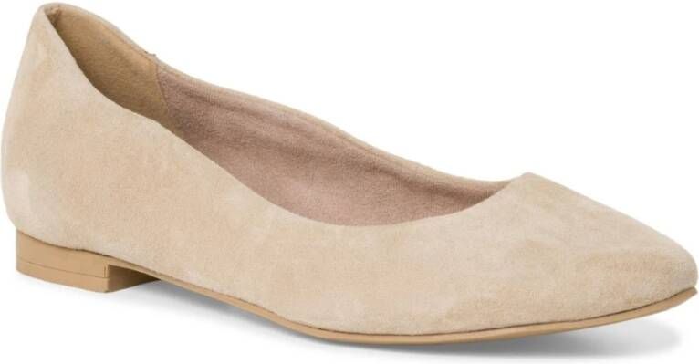 tamaris Beige Gesloten Ballerinas voor Vrouwen Beige Dames