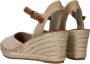 Tamaris Beige Suede Espadrille Sleehak met Leren Voetbed Beige Dames - Thumbnail 15