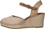 Tamaris Beige Suede Espadrille Sleehak met Leren Voetbed Beige Dames - Thumbnail 16