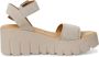 Tamaris Beige Suède Platte Sandalen Beige Dames - Thumbnail 10