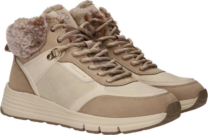 tamaris Beige Veterschoenen met Duo-Tex Beige Dames