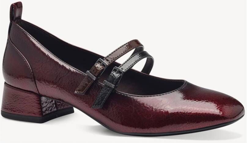 tamaris Bordeaux Blokhak Pumps Red Dames