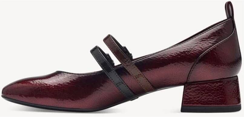 tamaris Bordeaux Blokhak Pumps Red Dames