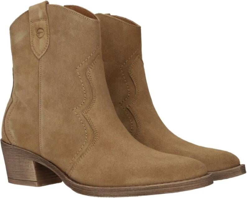 tamaris Camel Suède Westernlaarzen Brown Dames