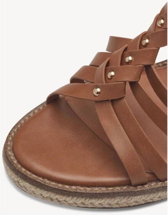 tamaris Comfortabele sleehak sandalen met stijlvolle details Brown Dames