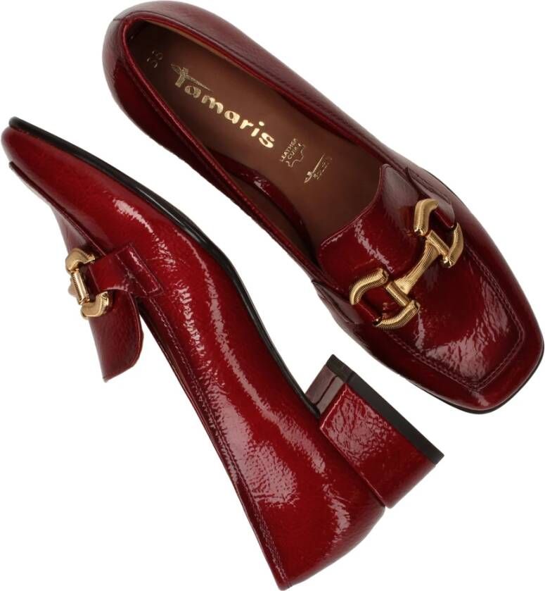 tamaris Elegante rode leren pump Red Dames