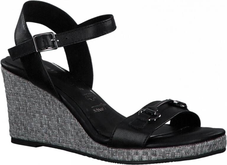 tamaris Flat Sandals Black Dames