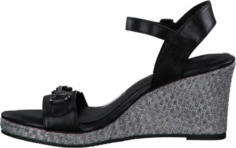 tamaris Flat Sandals Black Dames