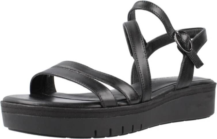 tamaris Platte Sandalen voor Vrouwen Black Dames