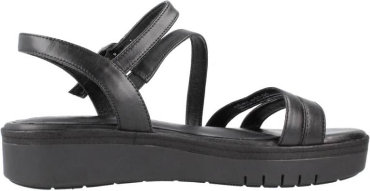 tamaris Platte Sandalen voor Vrouwen Black Dames