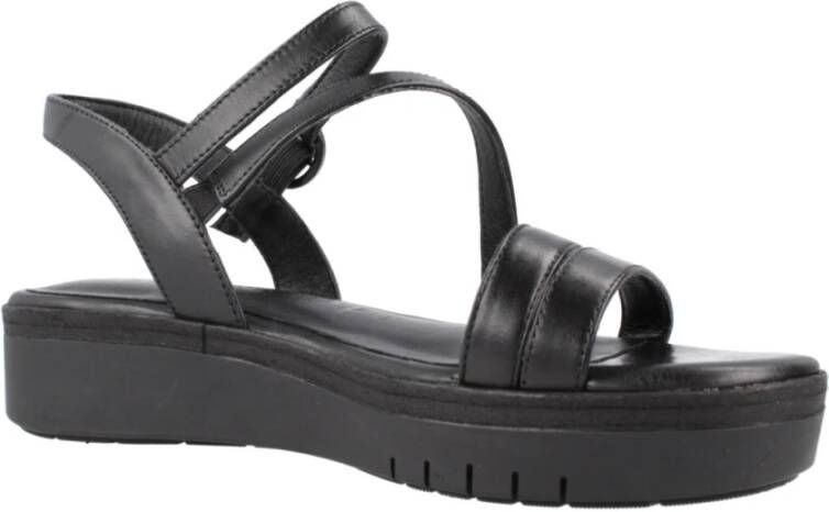 tamaris Platte Sandalen voor Vrouwen Black Dames