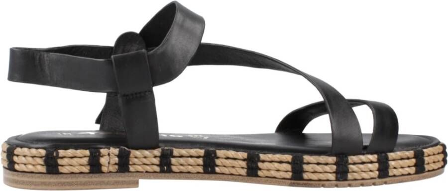 tamaris Zomer Platte Sandalen Vrouwen Stijlvol Black Dames