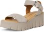 Tamaris Beige Suède Platte Sandalen Beige Dames - Thumbnail 14