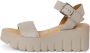 Tamaris Beige Suède Platte Sandalen Beige Dames - Thumbnail 15