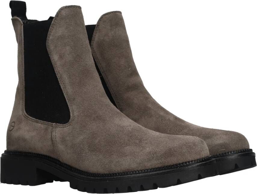 tamaris Grijze Suède Chelsea Boot Dames Gray Dames