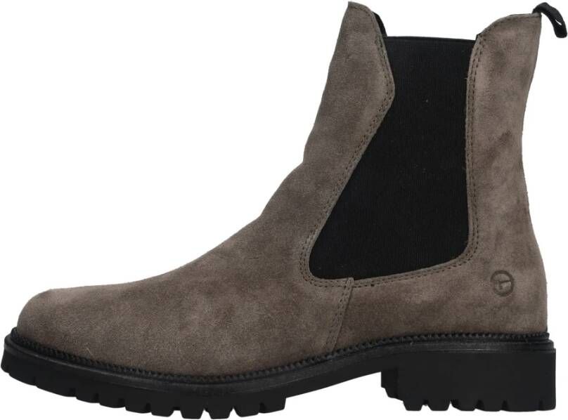 tamaris Grijze Suède Chelsea Boot Dames Gray Dames