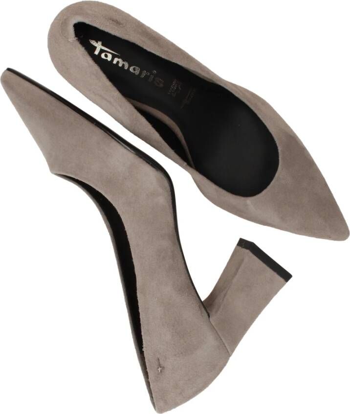 tamaris Grijze Suède Pumps Gray Dames