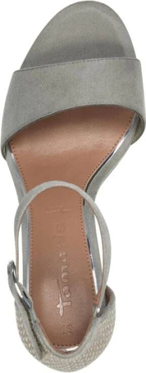 tamaris Groene Casual Platte Sandalen Green Dames