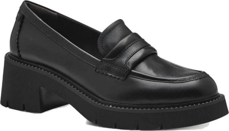 tamaris Klassieke Zwarte Gesloten Loafers Black Dames