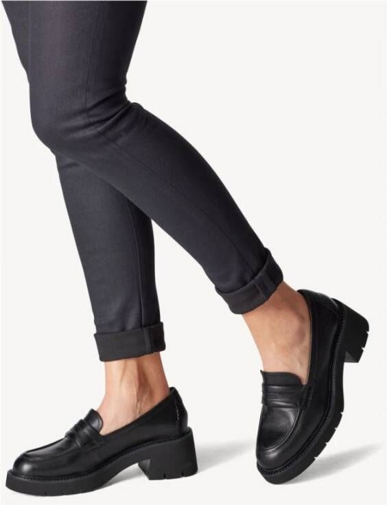 tamaris Klassieke Zwarte Gesloten Loafers Black Dames