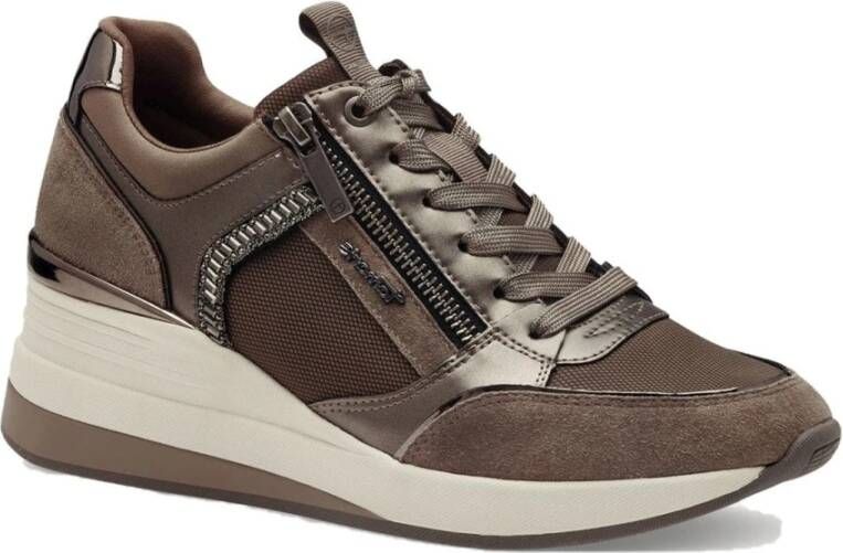 tamaris Lage Taupe Sneakers voor Vrouwen Brown Dames