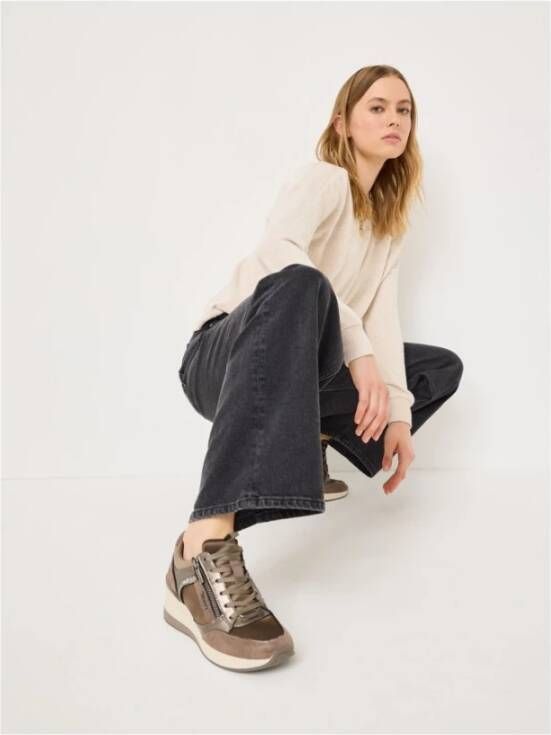 tamaris Lage Taupe Sneakers voor Vrouwen Brown Dames