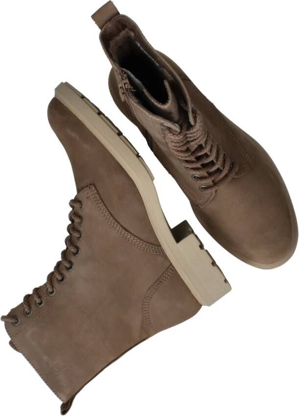 tamaris Leren Veterboot Dames Taupe Gray Dames