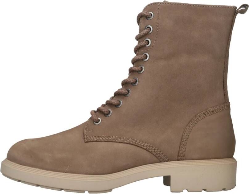 tamaris Leren Veterboot Dames Taupe Gray Dames