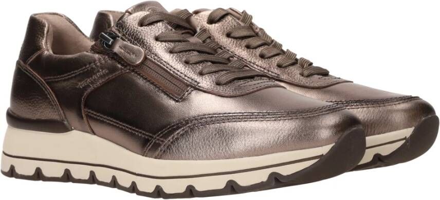 tamaris Metallic Bronzen Sneaker met Comfortkenmerken Brown Dames