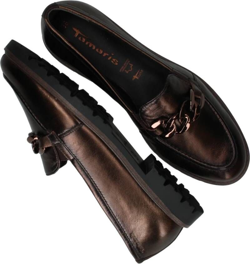 tamaris Metallic Loafer voor Dames Brown Dames