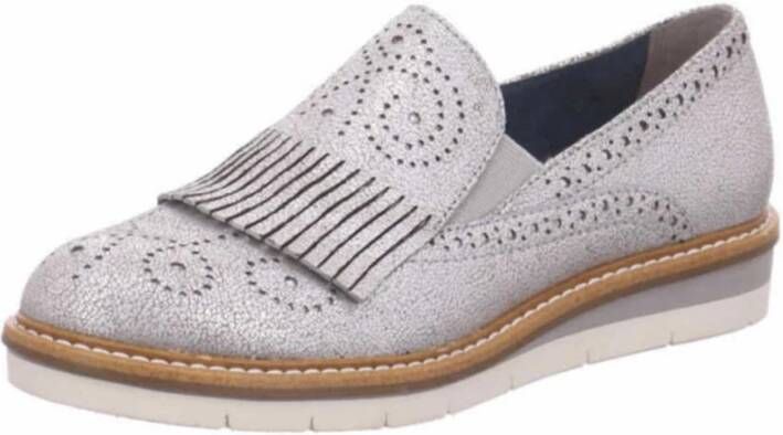 tamaris Metallic Slipper Gray Dames