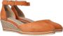 Tamaris Oranje Suède Espadrille Sleehak Sandaal Orange Dames - Thumbnail 10