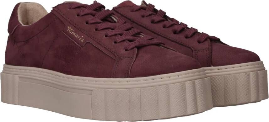 tamaris Paarse Platform Sneakers Purple Dames