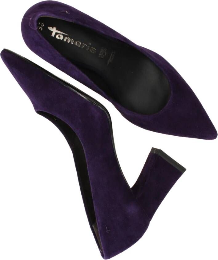 tamaris Paarse Suède Pumps Purple Dames