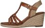 Tamaris Comfortabele sleehak sandalen met stijlvolle details Brown Dames - Thumbnail 24