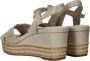 Tamaris Champagne Leren Sleehak Sandalen Yellow Dames - Thumbnail 14