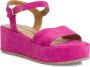 Tamaris Roze Suède Casual Open Sandalen Pink Dames - Thumbnail 6