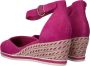 Tamaris Roze Suède Sleehak Espadrille Sandaal Pink Dames - Thumbnail 15