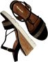 Tamaris Elegante zwarte textiel sandalettes met 7 cm hak Black Dames - Thumbnail 9