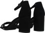 Tamaris Stijlvolle zwarte leren hoge hak sandalen Black Dames - Thumbnail 75