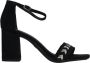 Tamaris Stijlvolle zwarte leren hoge hak sandalen Black Dames - Thumbnail 81