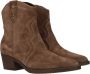 Tamaris Stevige Western-stijl Suède Enkellaars Bruin Dames - Thumbnail 9