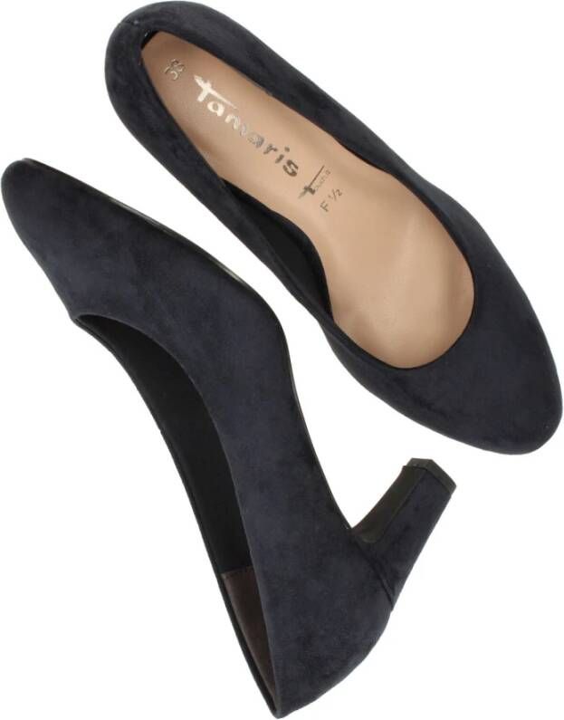 tamaris Stijlvolle Vegan Suède Pump Blue Dames