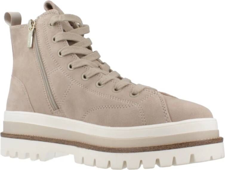 tamaris Stijlvolle Veterschoenen Beige Dames