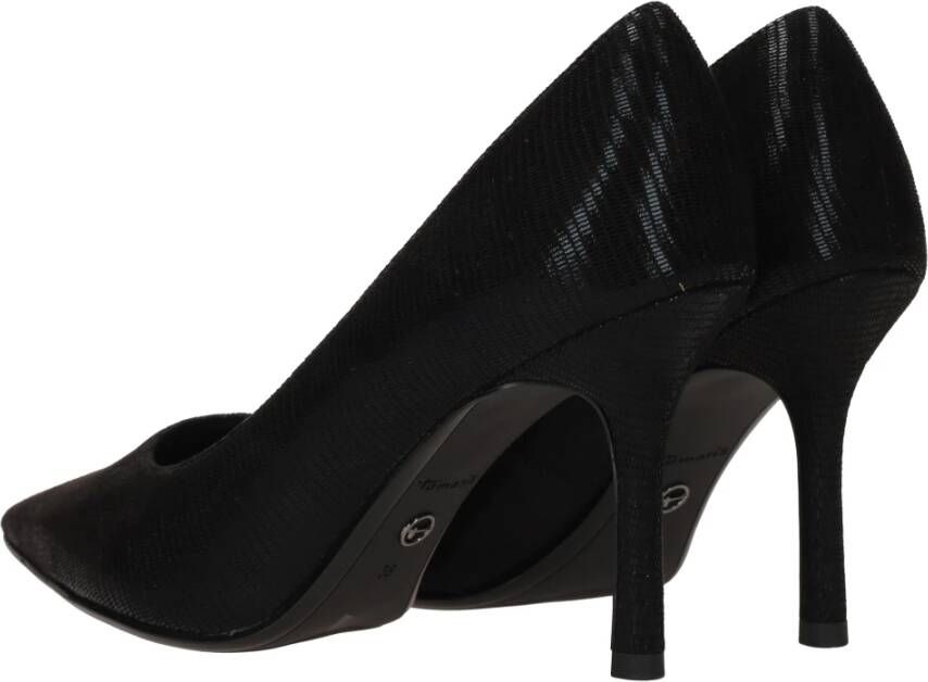 tamaris Subtiel glimmende lijnenpatroon pumps Black Dames